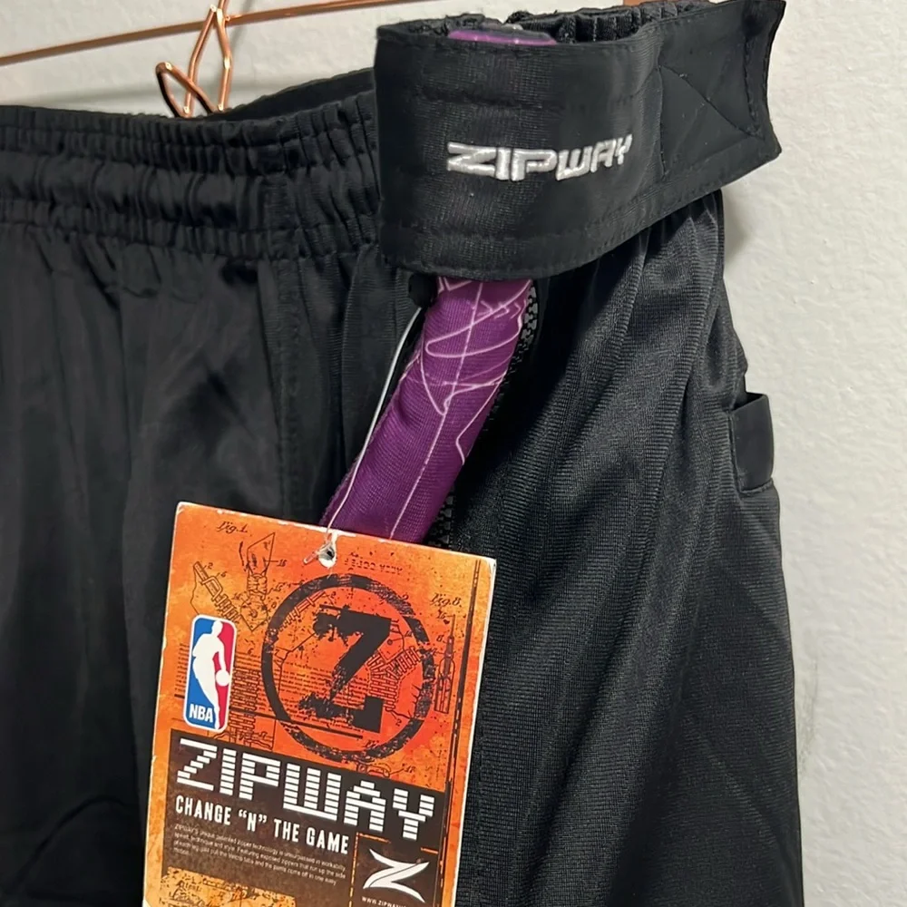 Los Angeles Lakers Zipway Big & Tall Blueprint Panel Pants - Black/Purple NWT
